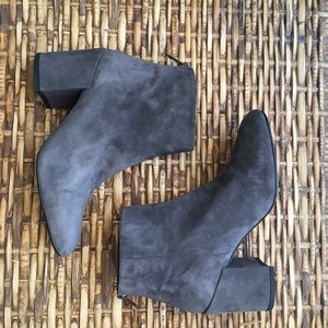 Stuart Weizmann Gray Suede Ankle Boots 8.5